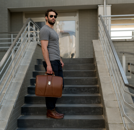 Teczka na laptop McKlein Harrison 17" Brązowa