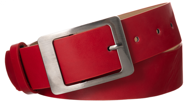 Cavaldi klasyczny pasek damski skorzany czerwony