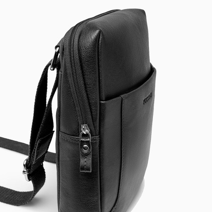 Torba na ramię skórzana PUCCINI COMO CO1924 1 Czarna