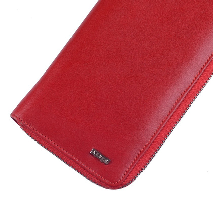 Portfel damski skórzany KEMER 2000-75-E1-000 Czerwony - min. zamówienie 20 / 50 / 100 szt.