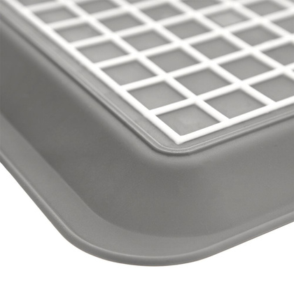 Taca kuchenna do serwowania szara 33x23 cm