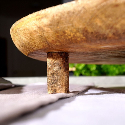 Deska drewniana / taca do serwowania na nóżkach 37 cm