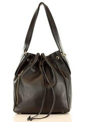 MARCO MAZZINI Miejska torebka skórzana na ramię torba plecak convertible leather bag czarny - min. zamówienie 20 / 50 / 100 szt.