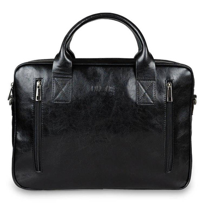 Skórzana torba męska czarna na ramię laptopa 15,6" - Pavone Nero Sorrento 2355 BL