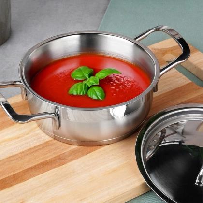 Garnek stalowy z pokrywką 18/10 PREMIUM 0,7 l ORION