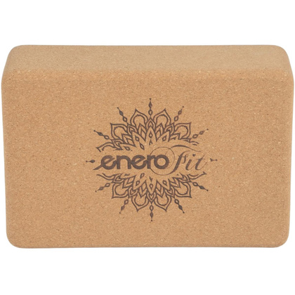 BLOK KOSTKA DO ĆWICZEŃ JOGI KORKOWA ENERO FIT
