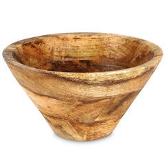 Miska misa na owoce do serwowania dań drewniana 19,5 cm 1 l