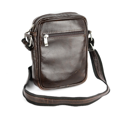 T-09 Listonoszka męska mała -gnieciony brąz KEMER