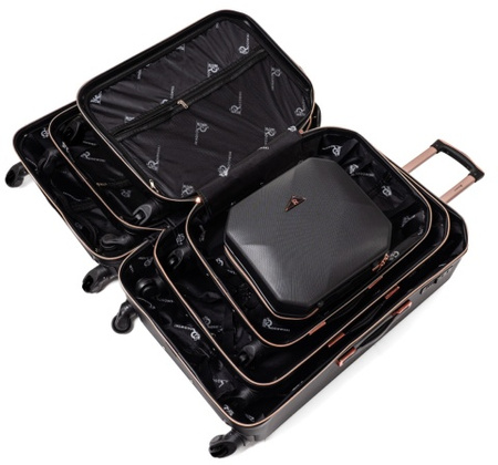 Średnia walizka podróżna RGL 941 M Rose red