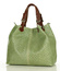 Skórzana torebka shopper MAZZINI - Carina Treccia zieleń pistacja - min. zamówienie 20 / 50 / 100 szt.