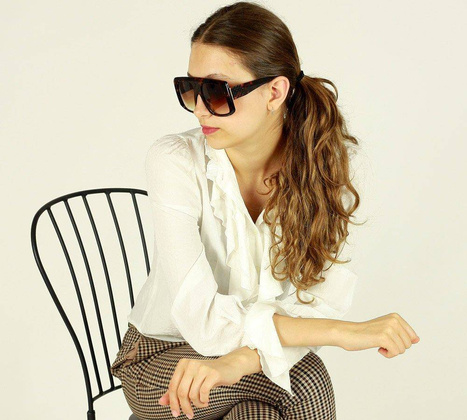 Duże okulary przeciwsłoneczne MAZZINI PERFECT DESIGN brąz - min. zamówienie 20 / 50 / 100 szt.