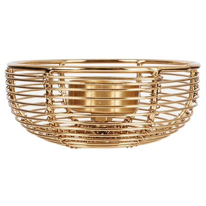 Świecznik na świeczkę tealight metalowy złoty 11x4,5 cm