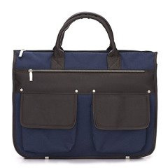 Torba na ramię / laptop 15.6" KEMER SOLIER Galston Granatowo Brązowa - min. zamówienie 20 / 50 / 100 szt.