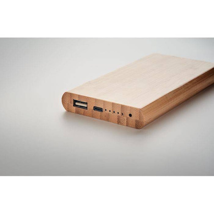 Bambusowy power bank 6000 mAh
