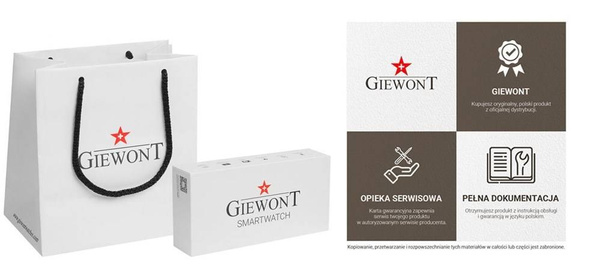 Smartwatch Giewont GW230-1 Różowe Złoto-Różowy