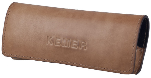 Etui na okulary skórzane KEMER F1-33 Cieliste - min. zamówienie 20 / 50 / 100 szt.