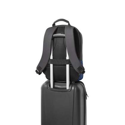 GENOA BPACK. Plecak antykradzieżowy z poliestru 600D o wysokiej gęstości pochodzącego z recyklingu