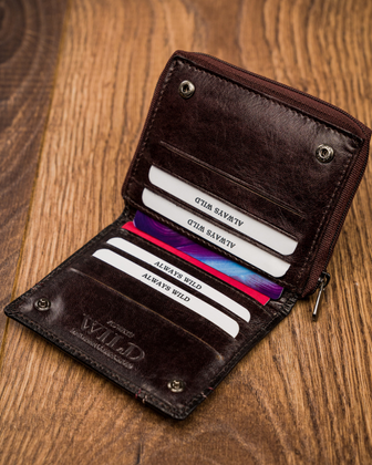 Portfel męski skórzany na karty