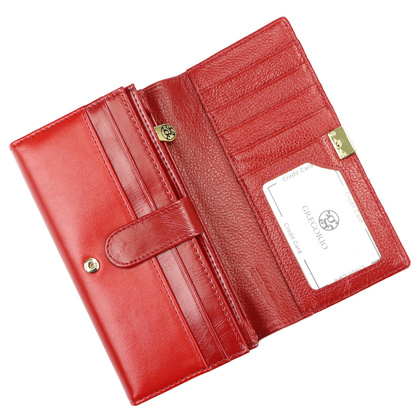 Portfel damski skórzany PELLUCCI NL-102 czerwony