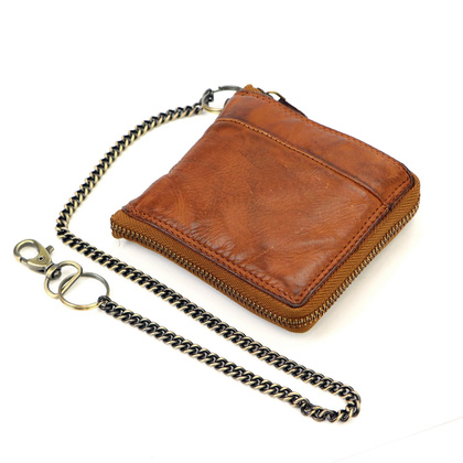 Skórzany damski portfel Gregorio WASH 104B camel-2