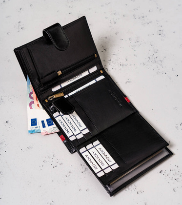 Elegancki portfel meski z wysokojakosciowej skory naturalnej