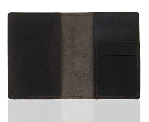 Slim wallet BRØDRENE SW05 super cienki portfel ze skóry ciemny brąz - min. zamówienie 20 / 50 / 100 szt.