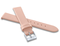 MINET Różowy skórzany pasek ze srebrną klamrą - 14