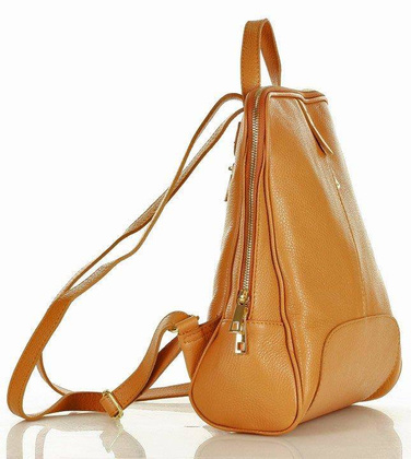 Plecak skórzany włoski MAZZINI - Capri Elegante skóra dollaro brąz camel - min. zamówienie 20 / 50 / 100 szt.
