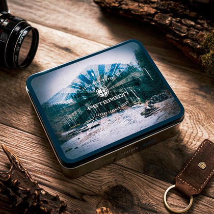 Skórzany portfel męski Peterson Czarny