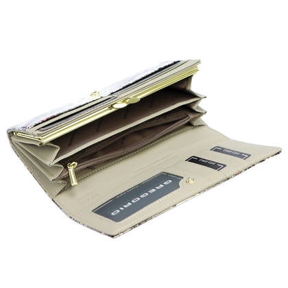 Portfel damski skórzany PELLUCCI SN-100 popiel + róż