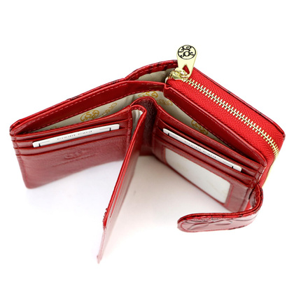 Portfel damski skórzany PELLUCCI BTE-115 czerwony