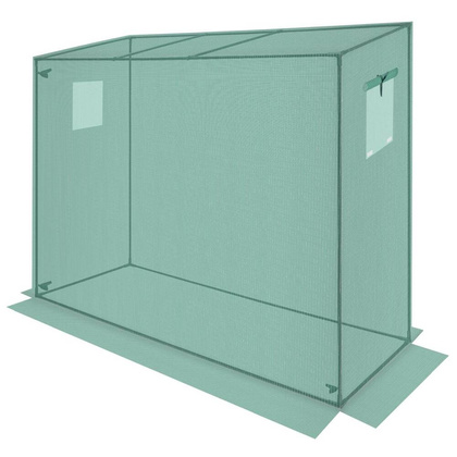 SZKLARNIA DO POMIDORÓW OGÓRKÓW 200x77x168-150CM PE ZIELONA