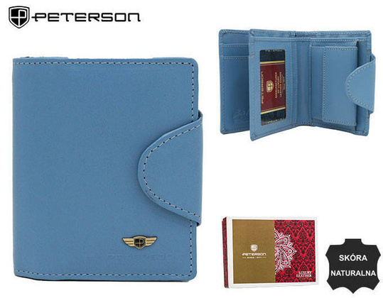 Skorzany portfel damski z systemem RFID