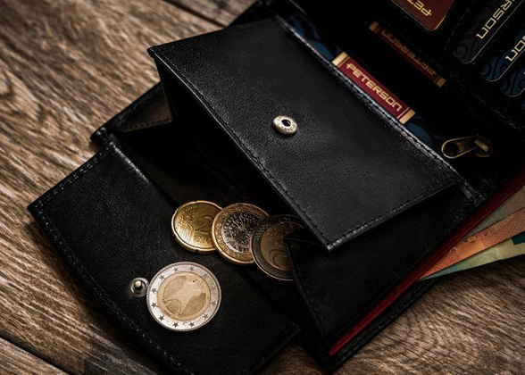 Portfel męski ze skóry naturalnej Peterson Czarny