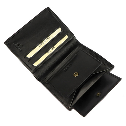 Skórzany męski portfel EL FORREST 1370-67 RFID czarny