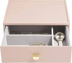 Szkatułka na biżuterię Stackers classic różowa z szufladą