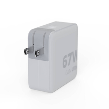 XTORM Ładowarka turystyczna 67W GaN +kabel USB-C PD biała