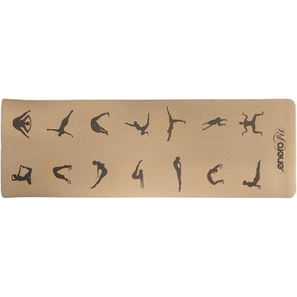 KORKOWA MATA DO JOGI SKŁADANA 183x61x0.4CM ENERO FIT
