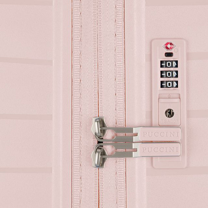 Średnia walizka PUCCINI MAURITIUS PP025B 3C Różowa