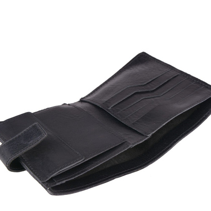 Portfel męski skórzany KEMER 366 Czarny - min. zamówienie 20 / 50 / 100 szt.