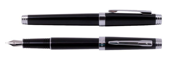Pióro wieczne EXO Sagitta, czarny, wykończenia chromowane