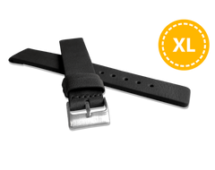 LAVVU XL Czarny gładki pasek Plain z luksusowej skóry Top Grain - 18 XXL