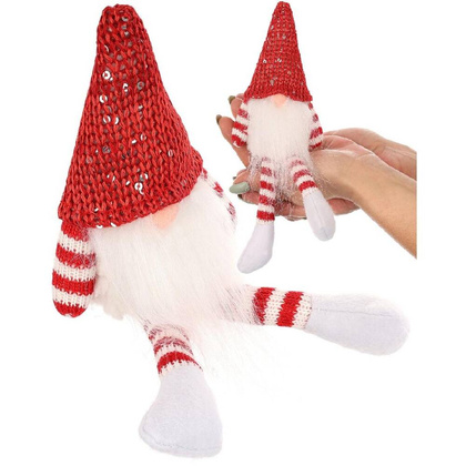 MIKOŁAJ DEKORACYJNY SIEDZĄCY CZERWONY 13+10