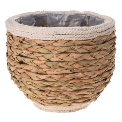 Doniczka osłonka pleciona na kwiaty rośliny 26x21 cm