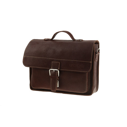 Skórzana torba na ramię teczka KEMER VOOC TC5 czarny