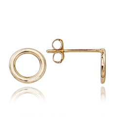 MINET Przyzwoite złote kolczyki pierścienie Au 585/1000 0,55g