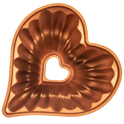 Forma foremka z kominem do pieczenia babki keksu serce MARISSA 28,5 cm