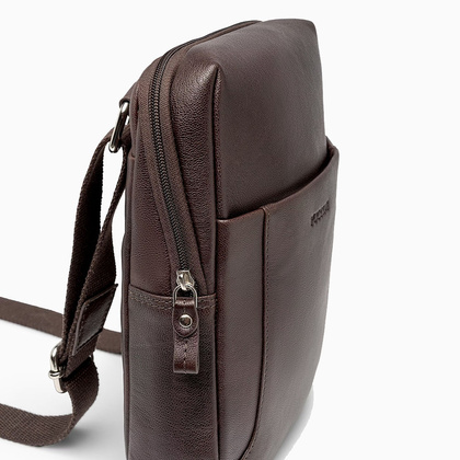 Torba na ramię skórzana PUCCINI COMO CO1924 2 Brązowa