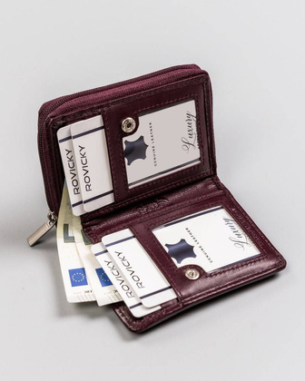 Kompaktowy skórzany portfel damski