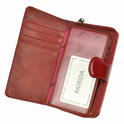 PORTFEL SKÓRZANY PATRIZIA CB-116 RFID CZERWONY